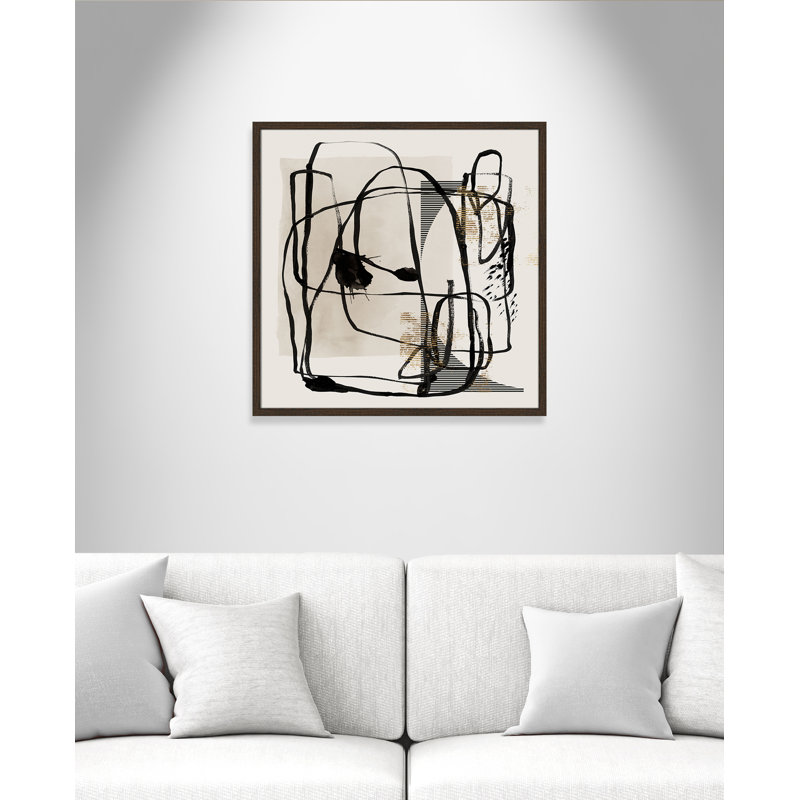 «Blot I» par Isabelle Z, 27.5'' W x 27.5'' H, Framed Print, Walnut Woodgrain