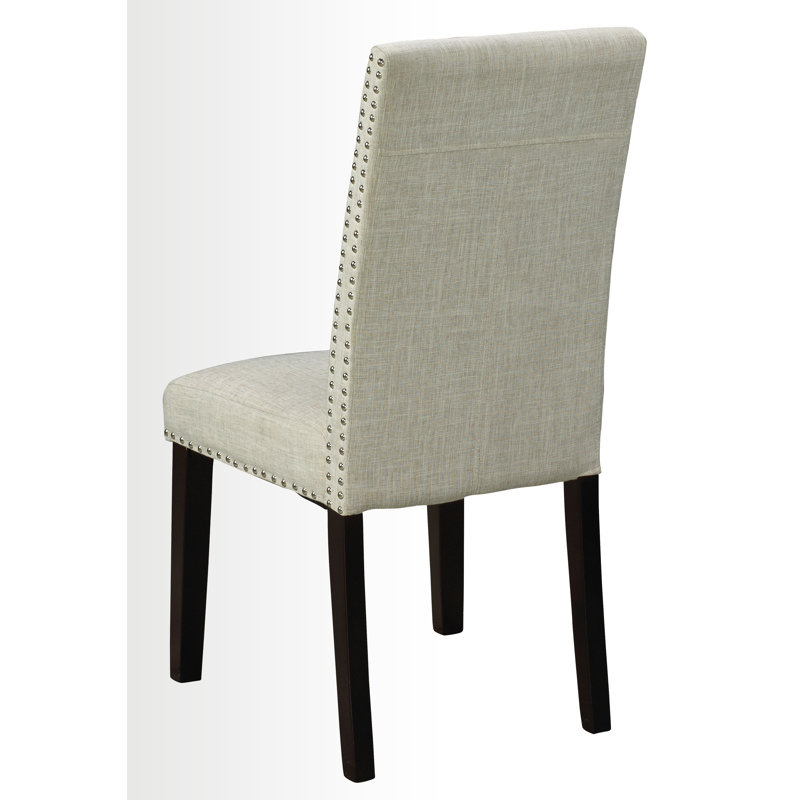 17'' H Linen Upholstered Side Chair, Beige