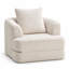 Fauteuil lounge convertible surdimensionné de 180 cm (71 po), fauteuil profond 2 en 1 en velours côtelé avec méridienne dépliable