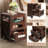 Gracie Oaks Nightstand With Charging, USB & AC Outlets, Rustic Narrow Nightstand With 2 Drawers, Bedside Table With Open Compartment For Living Room, Bedroom-917017439