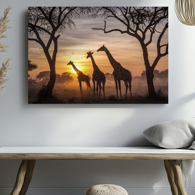 Toile dans une scène de crépuscule tranquille, H 9 po x l 12 po