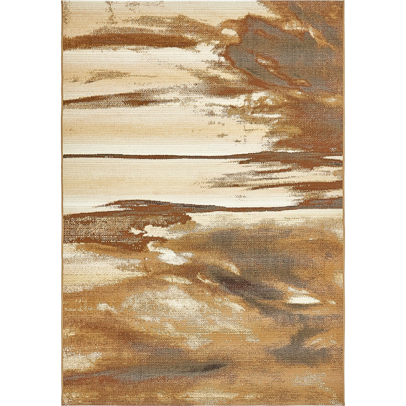 Tapis intérieur / extérieur brun Skylar, Rectangle 8 pi x 11 pi 4 po