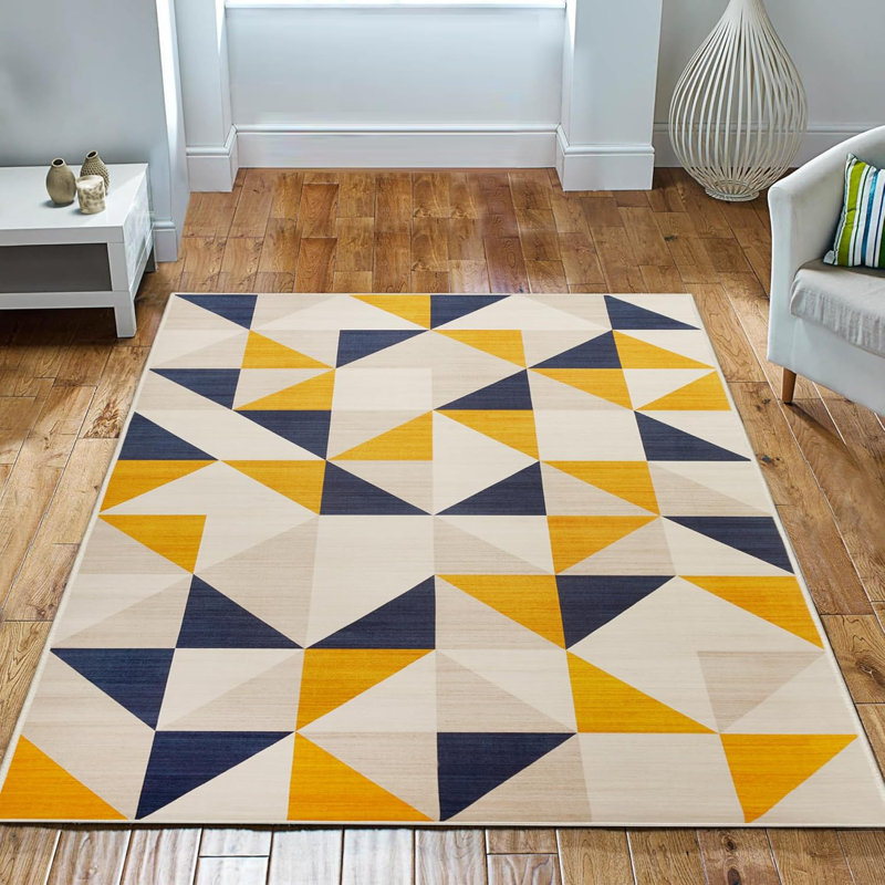 Oriental Machine Tufted Shag Area Rug, Rectangle 120 x 170 cm