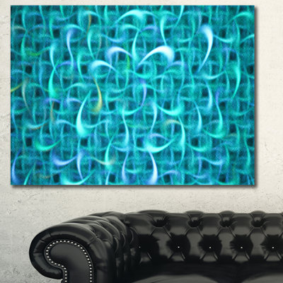 « turquoise aquarelle fractal pattern », impression sur toile