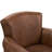 Opal Wingback Genuine Leather Swivel Chair With Solid Wood Base, Rolled Arm Accent Chair-150645433