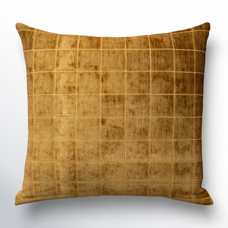 Coussin Otterville, Géométrique or, Polyester, 18"H x 18"W