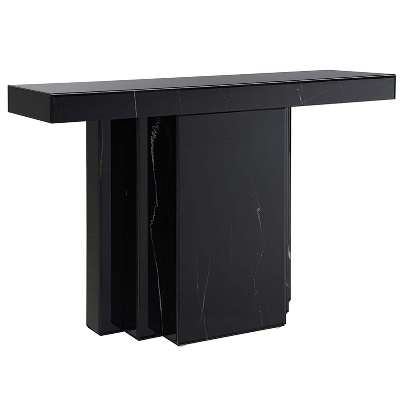 Console Drisana, finition miroir noir