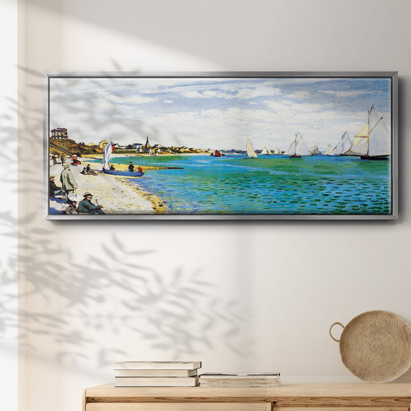 Regatta at Saint Adresse par Monet - Toile encadrée
