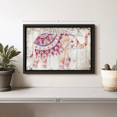 "Art mural éléphant en bois"