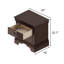 Table de chevet en bois 22 po L 22 po, 2 tiroirs de rangement, bois massif-295880770
