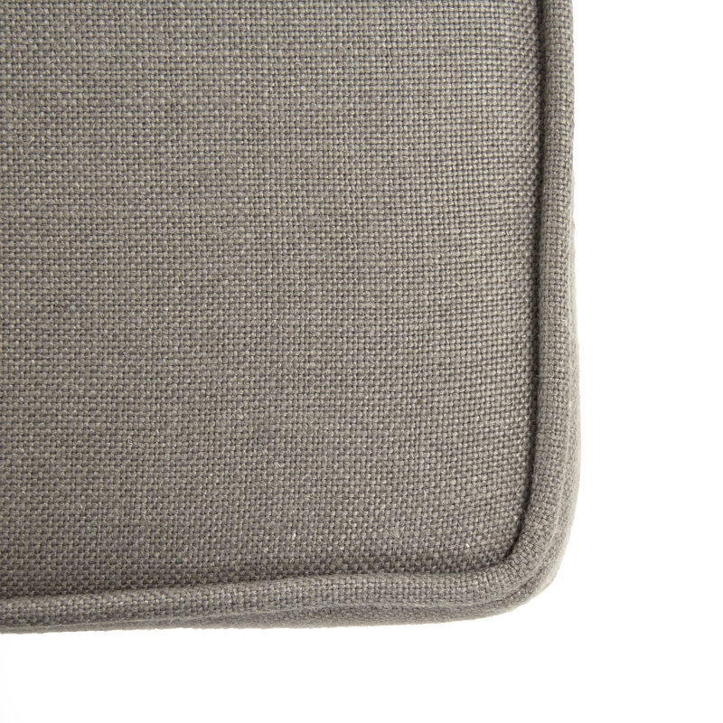Elof Upholstered Bench, 16" H x 20" W x 18" D, Gray/Brown