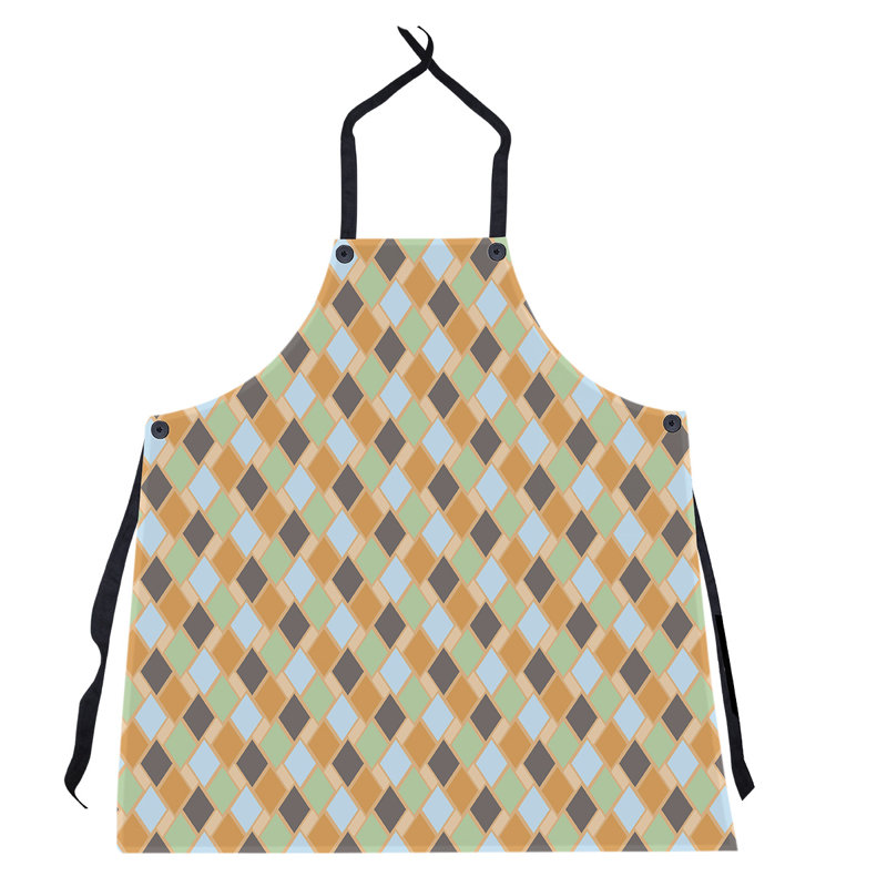 Tablier à carreaux, Orange / multicolore
