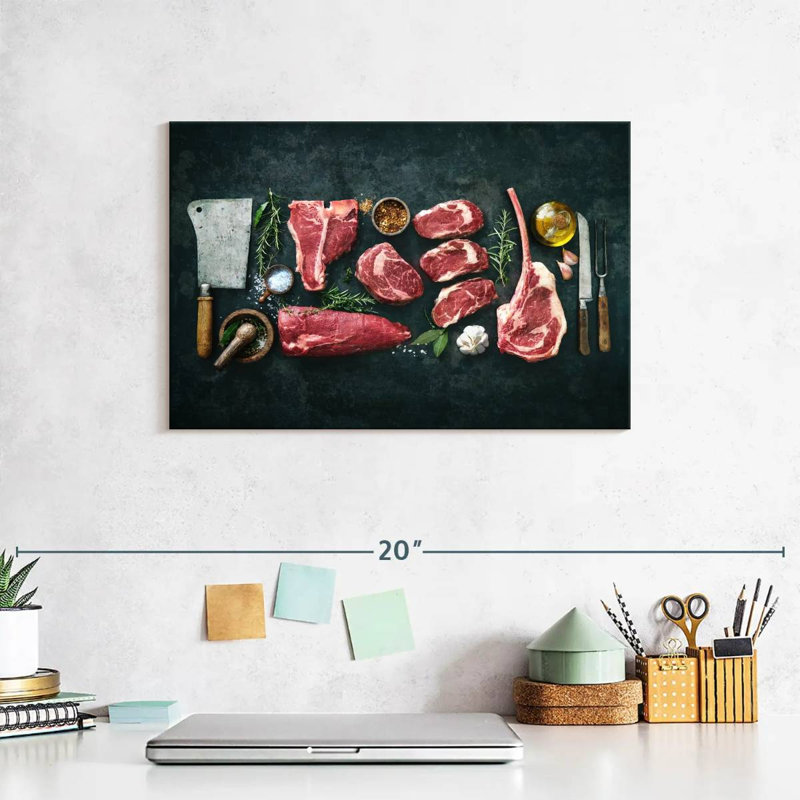 Yarlin Raw Steak Cuts, 8" H x 12" W