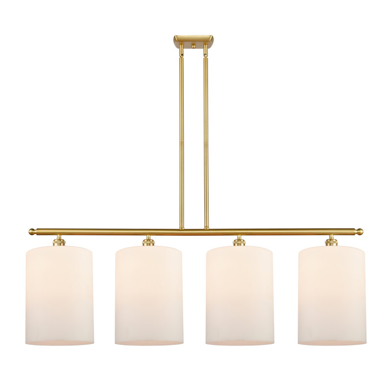 Dublin 4 - Light Pendant, Matte White, Satin Gold