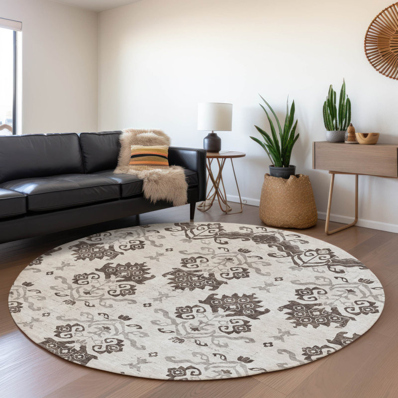  Lummus Indoor Door Mat, Round 8'