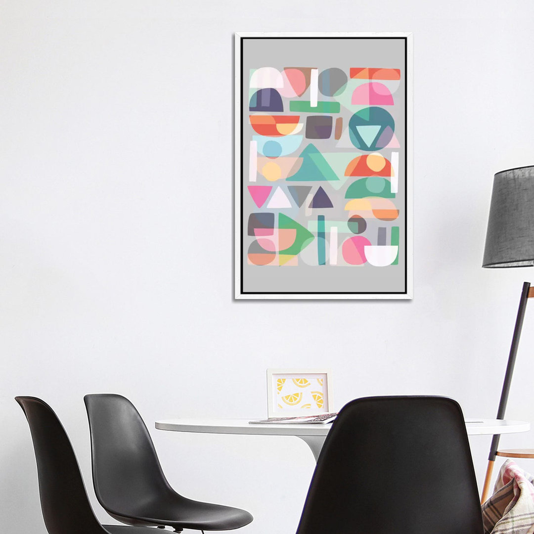 Pastell Geometrie II von Mareike Böhmer - Galerie-verpackte Leinwand Giclée auf Leinwand