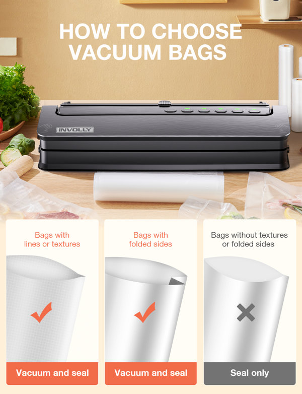 500 6x10 Pint Embossed Food Vacuum Sealer Bag Saver Storage