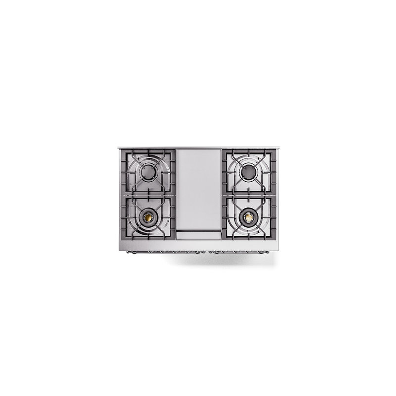 ILVE Nostalgie II 40 in Dual Fuel Range, Liquid Propane, Midnight Blue/Chrome