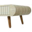 Table basse avec plateau en faux marbre plaqué