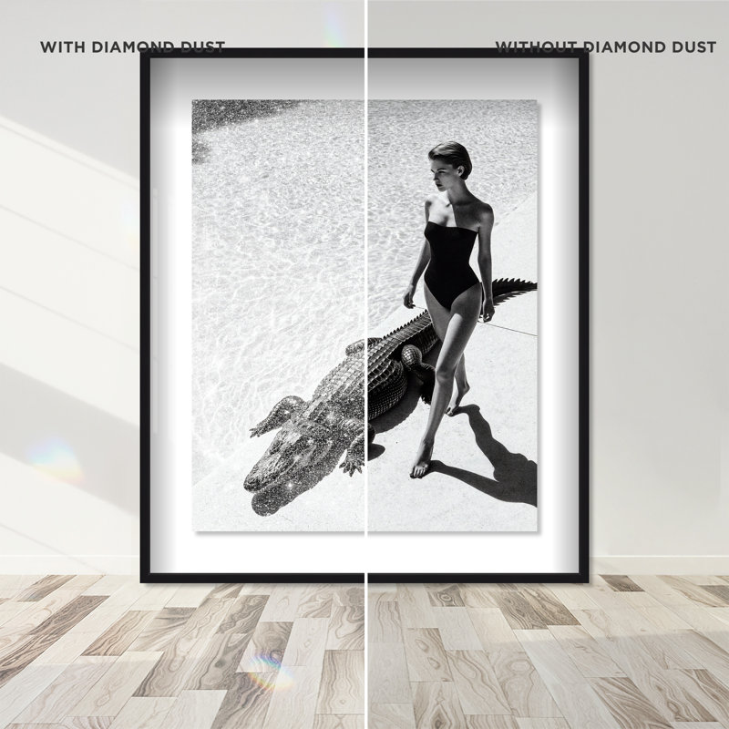 Reptilian Elegance II Print by Oliver Gal, 31.5"H x 25.5"W, Black Shadowbox