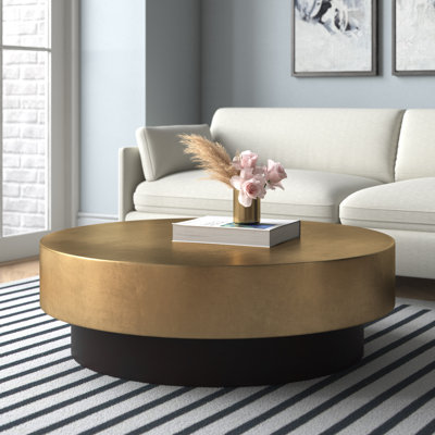 Sanay Pedestal Coffee Table - Gold
