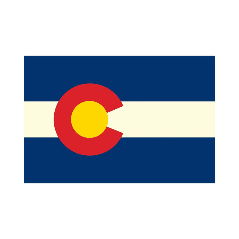 Drapeau du Colorado, H 26 po x l 40 po x 1,5 po