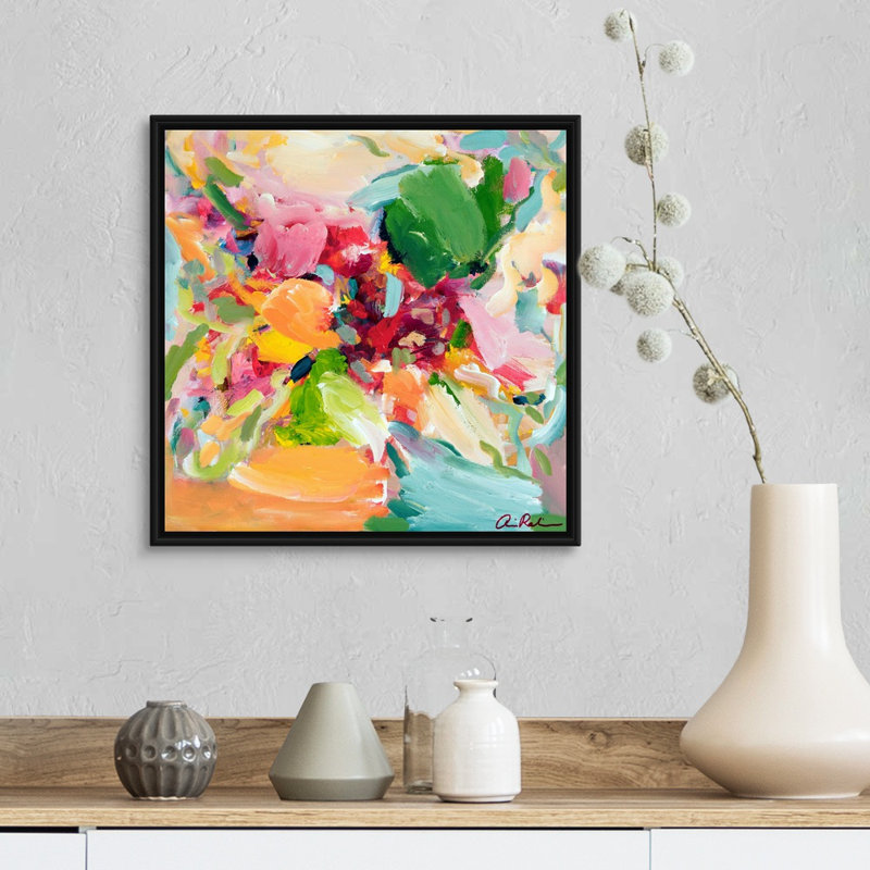 "French Macarons" par Amira Rahim, reproduction sur toile, Toile avec cadre photo, H 18 po x l 18 po x P 1,75 po, Noir