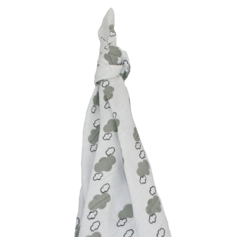 Massimo Cotton Blend Muslin Square, Grey