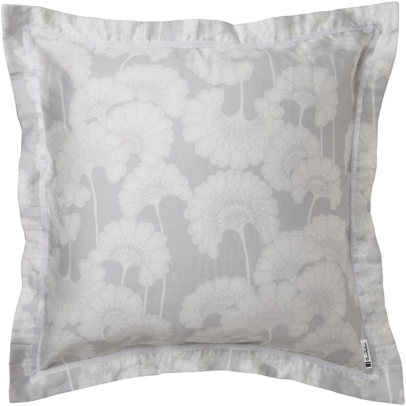 Taie décorative japonaise, Citron / Gris clair, Européen