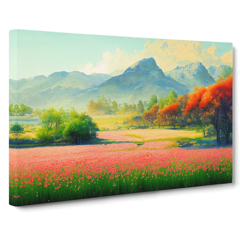 Spring Mountain View Vol.1 - Wrapped Canvas, 35cm H x 50cm W x 3cm D
