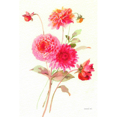 " Summer Dahlias I " Painting Print