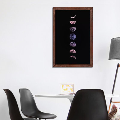 Moon Phases by Emanuela Carratoni - Floater Frame Print on Canvas