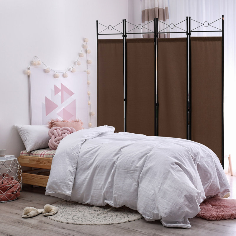 Amner 159cm W x 182cm H 4 - Panel Folding Room Divider