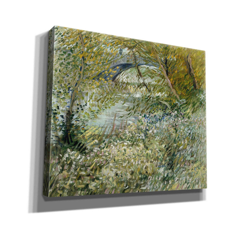 «River Bank In Springtime» par Vincent Van Gogh, estampe numérique sur toile, H 26 po x l 30 po x P 1,5 po