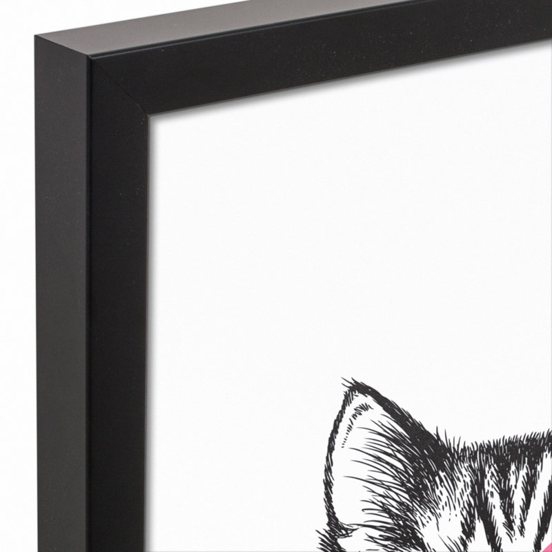 Art sur toile cool chat avec bubblegum Mainor, H 11 po x l 14 po x P 1,25 po, Toile tendue
