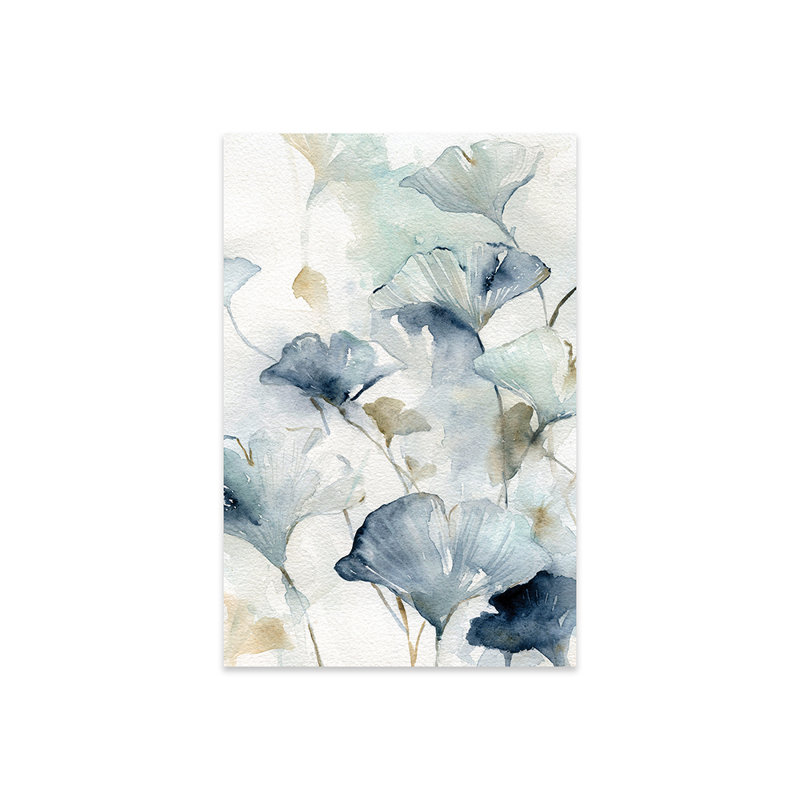 «Indigo Gingko II» par Carol Robinson - impression non encadrée, H 24 po x l 16 po x P 0,25 po