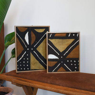 Sacred Patterns WULA Mudcloth Framed Wall Art
