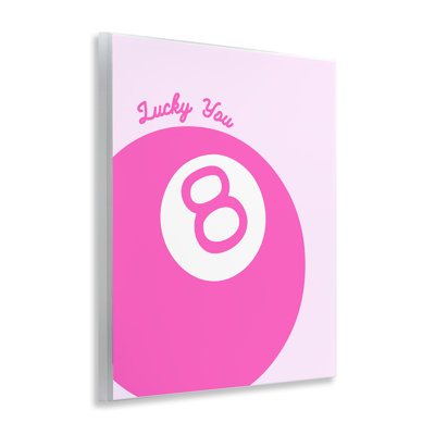  «Lucky You Eight Ball», art mural sur bois par House of Lulu