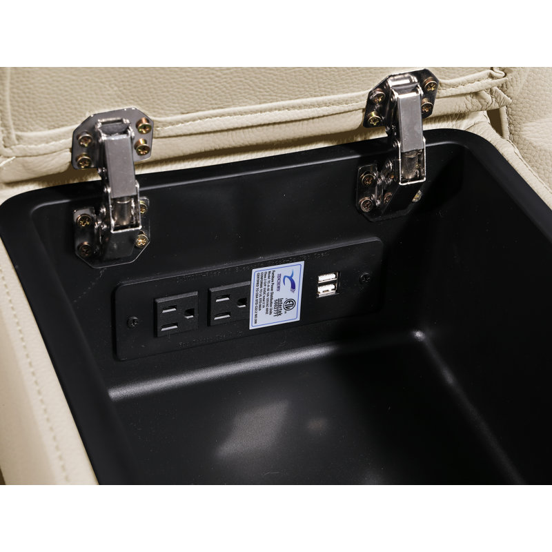 Canapé modulaire inclinable électrique en L 7 pièces avec 4 fauteuils inclinables et appuis-tête électriques en cuir italien