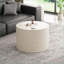 Ensemble de tables basses 2 pièces Modernes en nid d'abeille beige, panneau de fibres à densité moyenne compact et peinture facile à nettoyer