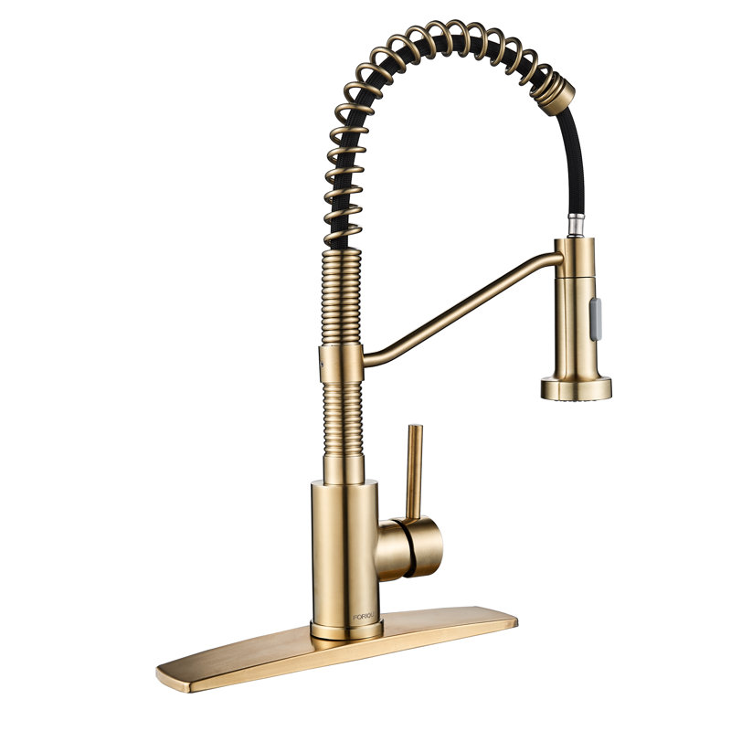 Blue Elephant Pull Down Kitchen Faucet, Gold