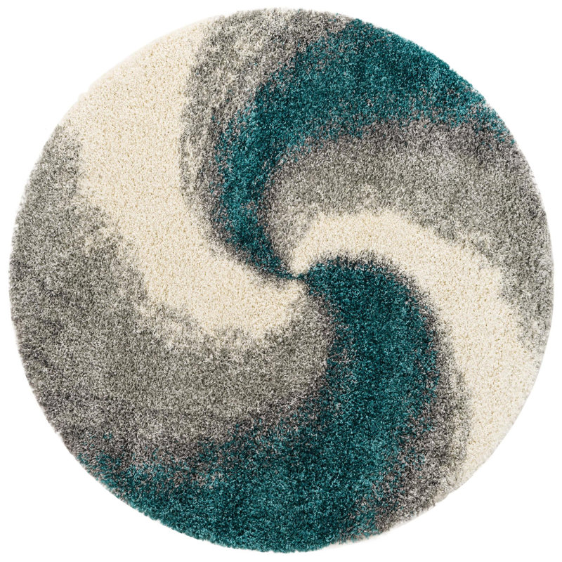 Dalpe Abstract Indoor Rug, Round 6'