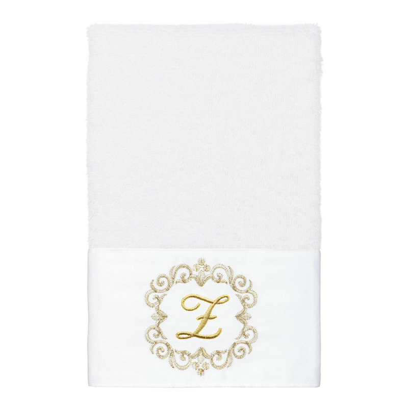 Winston Porter 100% Turkish Cotton MONICA 2PC Embellished Hand Towel Set, Z