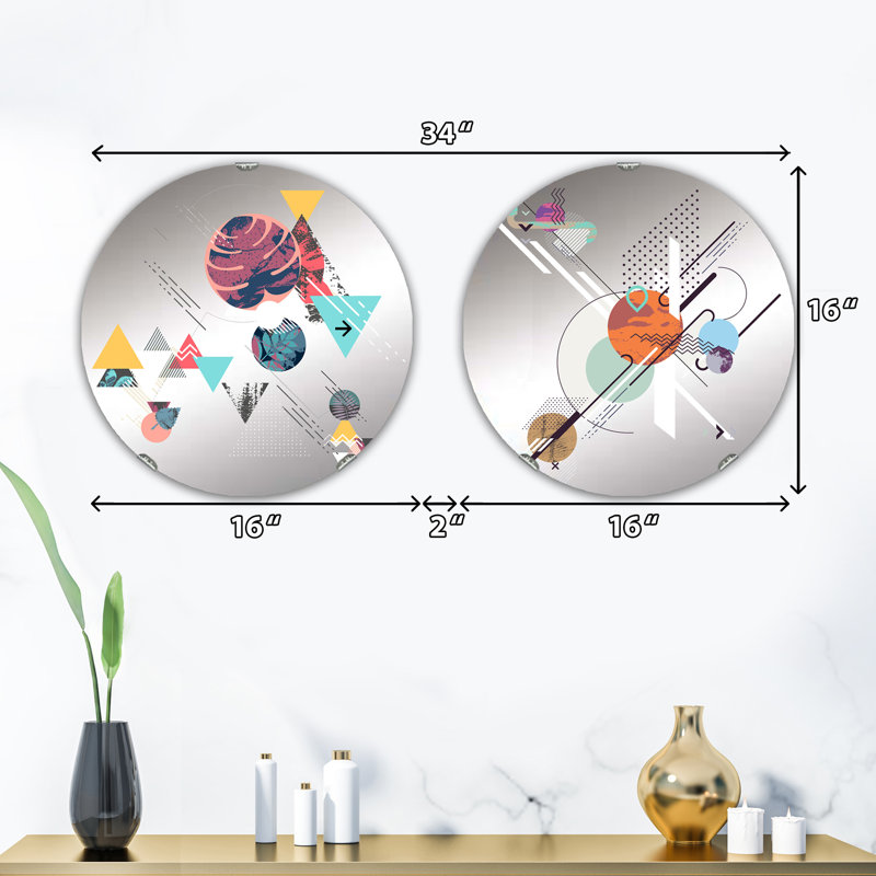 Ensemble de 2 miroirs sans cadre