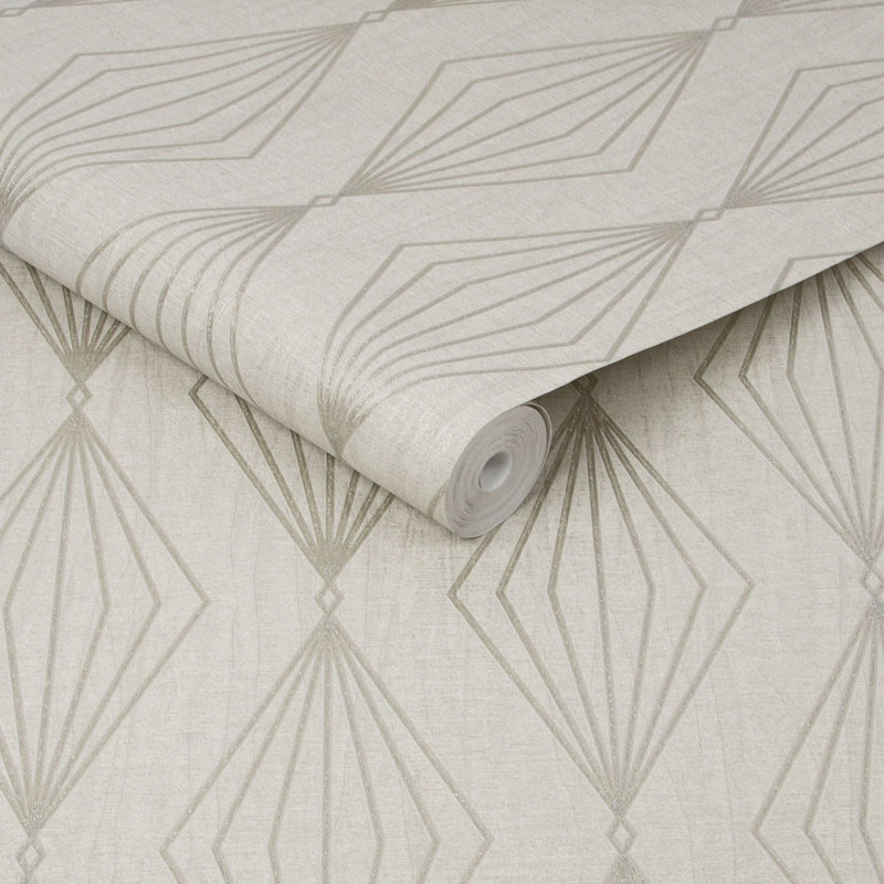 Boutique Marquise Geometric Wallpaper, Pearl