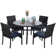Alyah Rectangular 4 - Person 44" Long Dining Table with Cushions