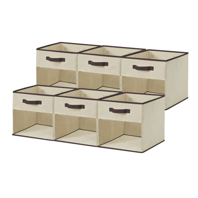 Ensemble de cubes en tissu, 11 po x 10,50 po x 10,50 po, Beige