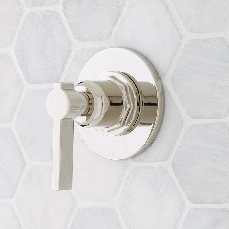 Signature Hardware Greyfield In Wall Shower Diverter with Valve, Polished Nickel
