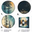 «Double Exposure Bear», art mural en métal Paysages-1650459768