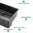 33 Gunmetal Black Farmhouse Sink - 33 Inch Kitchen Sink Stainless Steel 16 Gauge Apron Front Kitchen Sink